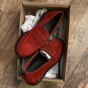 Steve Madden Women's Red Suede Loafers